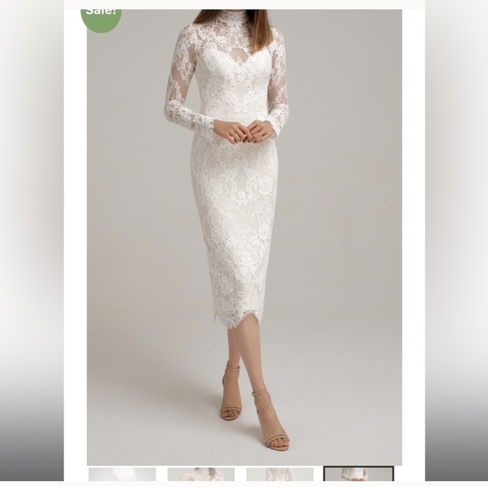 Viero Bridal Long Sleeve Lace Dress